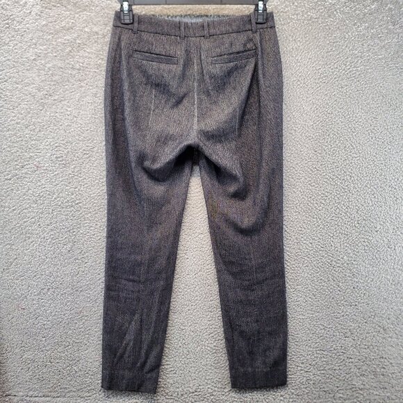 J Crew Grey Wool Blend Straight Leg Pants Trousers Womens 2 Seam Lines Back - Picture 8 of 14